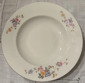 Vintage Stadtlengsfeld Rhon Germany (1955-1959) floral mit Goldrand Speiseteller - Bild 1 von 4