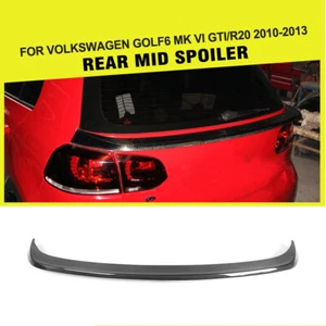 Carbon Fiber Rear Spoiler Middle Wing Fit for VW Golf 6 VI MK6 R20 GTI 2010-2013 - Picture 1 of 12