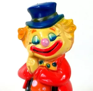 Vintage Clown Coin Piggy Bank Plastic Still Savings Stash Hat Circus Hong Kong - Picture 1 of 12