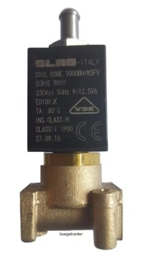OLAB 9000BH/K5FV Magnetventil für Espresso Kaffee Maschine 230V 50Hz 3/2 O17