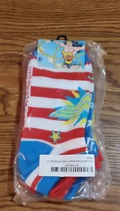 5 pack DC COMICS WONDER WOMAN LOGO Ped/Ankle SOCKS UNISEX - Picture 1 of 7