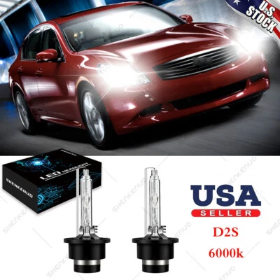 For Infiniti G35 2005-08 G37 2008-2014 Coupe Sedan D2S HID Headlight 6000K Qty 2 - Image 1 of 4