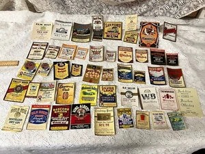 Lot of 49 Diff -- MINT, New Old Stock - Vintage 1940's WHISKEY & BOOZE LABELS - Picture 1 of 21