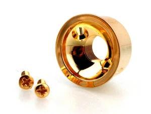 Guitarra Electrosocket Jackplate/Taza Acero Enchapado en Oro se adapta a Fender® Hecho en EE. UU. - Imagen 1 de 6