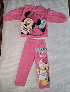 Disney Minnie Mouse Daisy Duck Pink 2 Piece Sweater & Pants Kids Youth Size 4 - Picture 1 of 13