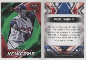 2017 Topps Fire Green /199 Sean Newcomb #7 Rookie RC