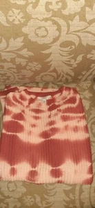 TIME TRUE Pullover Damen Med Hi-Lo TIE DYE Koralle Langarm Grobstrick - Bild 1 von 12