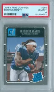 Derrick Henry Rookie Card 2016 Panini Donruss #365 Gem Mint PSA 10 - Picture 1 of 2