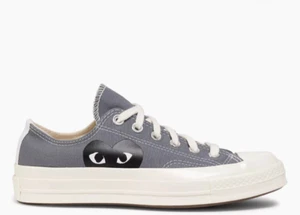 Converse Comme Des Garcons graue Schnürschuhe Sneaker Damen 7 - Bild 1 von 8