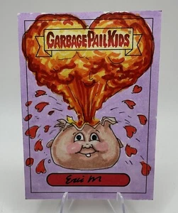 2025 Topps Garbage Pail Kids Valentine’s Day Max Stacks Boom GPK Sketch 1/1 - Picture 1 of 2