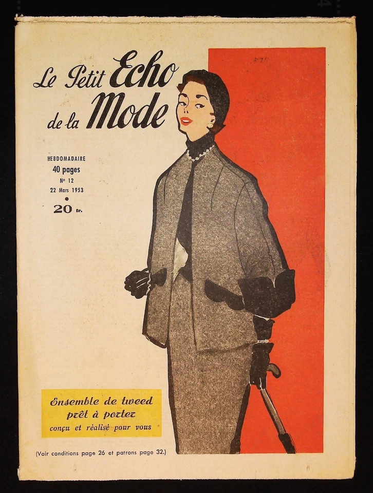 Le Petit Echo de la Mode année 1953, Ancien magazine Français N°12 - Photo 1/1