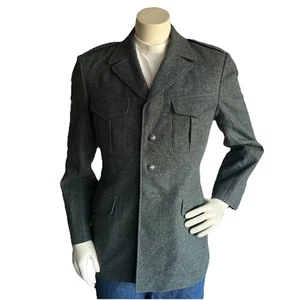 NWOT Genuine Swiss Army Issued Olive Wool Jacket Switz Military Uniform Sz 38 - Picture 1 of 14