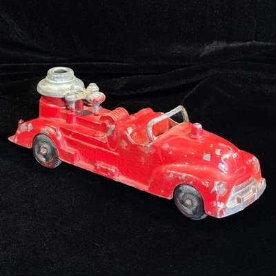 De colección Hubley Kiddie Juguete 464 Camión de Bomberos Diecast Rojo Bomba Coche Años 40 EE. UU. Foto 1 de 4