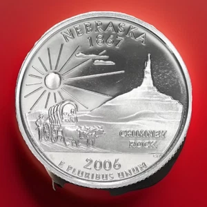 2006-S Nebraska State Quarter Gem PROOF Deep Cameo Clad Coin FAST SHIPPING 3127 - Picture 1 of 5