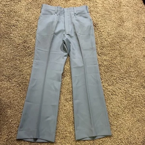 Vintage Haggar Slacks Hose Herren 32x30 Blau Slacks Hose Schlag Retro 70er USA - Bild 1 von 11