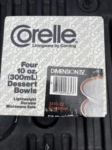Corning Ware Corelle Cinnamon 3410-32 Dessert Berry Bowls 10 Oz NIB Set Of 4 - Picture 1 of 4