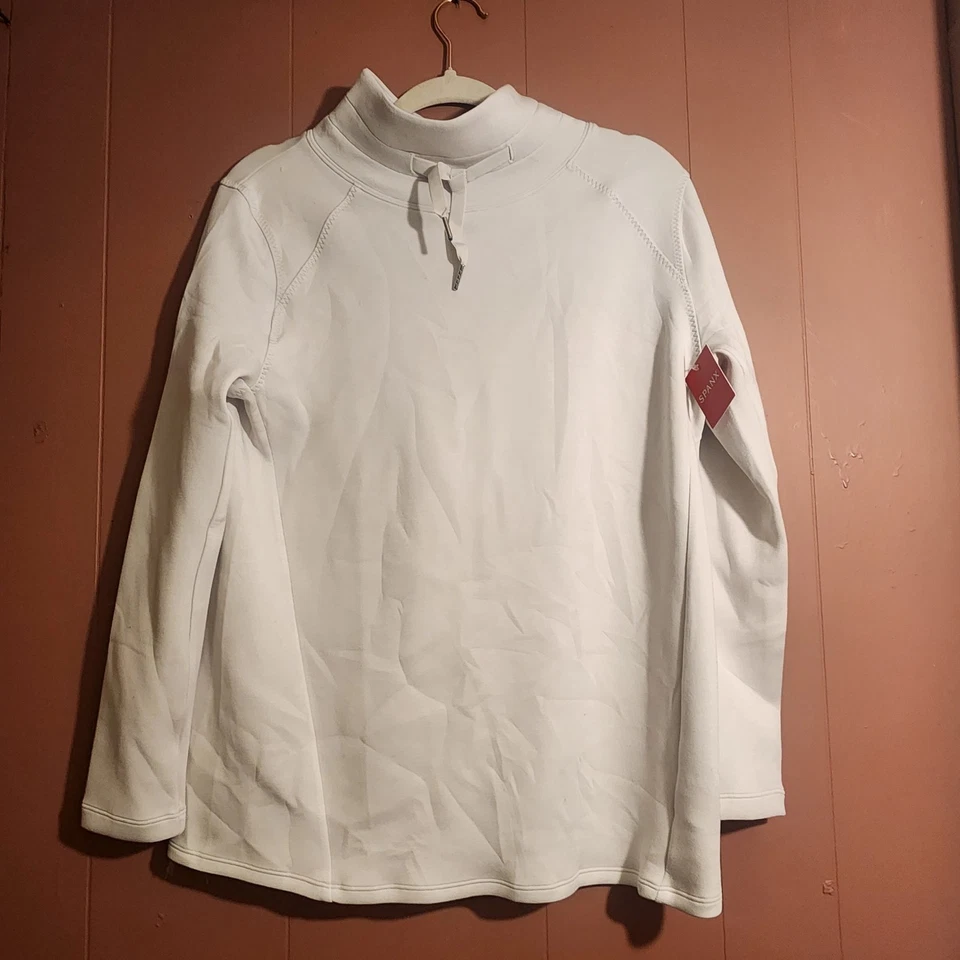 Nuevo con etiquetas Pullover Largo Espaciador Spanx AirEssentials en Blanco Nube Got-Ya-Covered Top S Foto 1 de 4