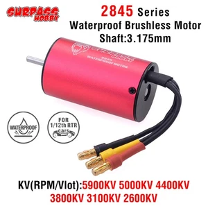SURPASSHOBBY 2845 Waterproof Brushless Motor 3.175mm for Traxxas HSP 1/12 RC Car - Picture 1 of 18
