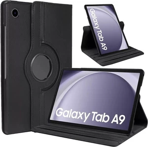 Leather 360 Rotating Cover Tablet Case For Galaxy Tab A9 8.7-inch (2023) UK - Picture 1 of 10