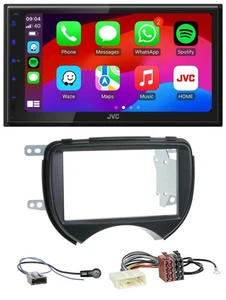 JVC Bluetooth 2DIN MP3 DAB USB Autoradio für Nissan Micra 10-13 schwarz - Bild 1 von 10