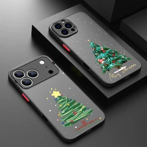 Christmas Tree Case For iPhone 17 Pro Max 17 Air 16 15 14 13 12 Hard Phone Cover - Picture 1 of 17