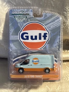 Greenlight Hobby Exclusive 2019 Ford Transit Gulf Druckguss Gummireifen Metall - Bild 1 von 2