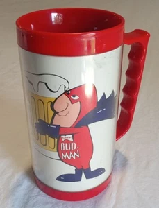 Vintage Budweiser Bud Man Plastic Thermo-Serv Mug - Picture 1 of 5