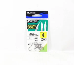 Owner SSW Cutting Point Hook Size 4 Black (8202) - Picture 1 of 6