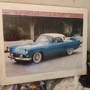 Vintage 1978 Power Graphics Poster 1956 Ford Thunderbird Poster Size 16x20 - Picture 1 of 3