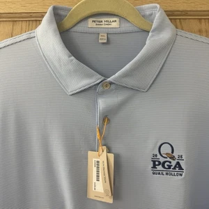 Peter Millar Crown Sport Jubilee Polo 2025 PGA Championship Quail Hollow 2XL - Foto 1 di 10