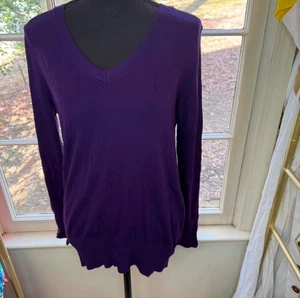 Kenneth Cole Reaction Women’s Purple Pullover Long Sleeve Sweater Size L - Picture 1 of 8