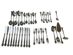 Versailles Stainless Steel Flatware BY MSI Japan lot of 39 Spoon Fork Knife Lot - Picture 1 of 9