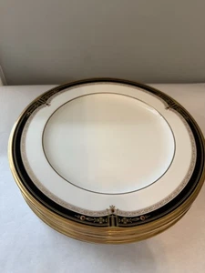 Noritake Bone China Japan 9758 Gold & Zobel Essteller Set 5 Stück EUC - Bild 1 von 9