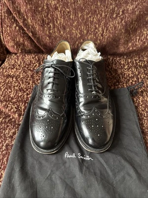 Paul Smith Black Patent Dress Shoe Brogues Made in Italy UK 10 US 11 EU 44 $550 - Image 1 of 4
