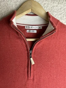 Peter Millar Stonebriar 1/4 Zip Pullover Weste Herren XL Luxus Baumwolle Kaschmir - Bild 1 von 9