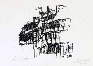 HAMBURG - Am HÜTTEN - Ingrid PELUV - Handsignierte Serigraphie 1981 - Picture 1 of 1