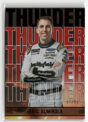 2023 Panini Chronicles #7 Aric Almirola Thunder Red #/99 ☘️11 - Image 1 of 2