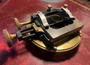 Antique Brass Rotating Mechanical Stage for Watson Van Heurck Microscope c1910 - Picture 1 of 19