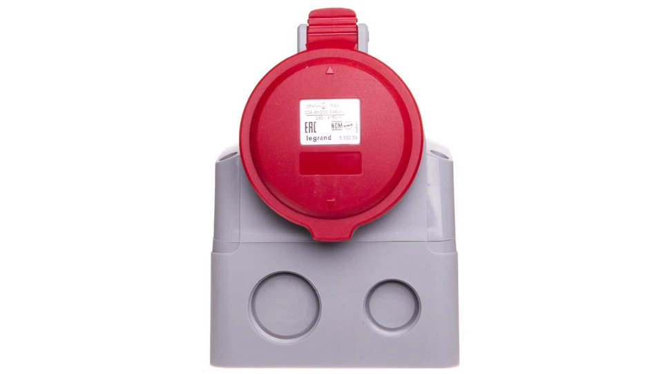 Fixed socket 5P 32A 400V red IP44 P17 TEMPRA PRO 555259 /T2UK - Image 1 of 1