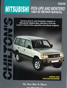 Chilton Repair Manual: Mitsubishi Pick Ups, Mighty-Max & Montero, 1983-1995. - Picture 1 of 1