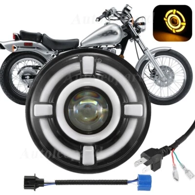 Faro de 5,75" Hi Lo señal de giro 2 colores DRL para Honda Rebel CMX125 CMX 500 250 Foto 1 de 4