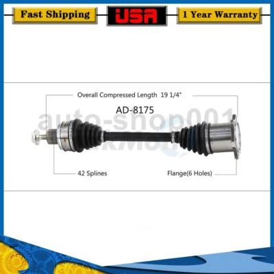 Front Left CV Axle Joint Shaft For Audi Q5 2.0L 2017 2016 2015 2014 2013 - Image 1 of 2