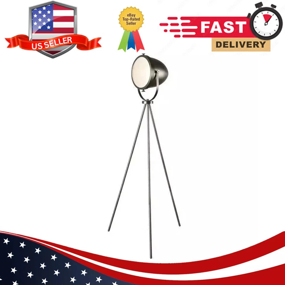 Lámpara de pie portátil Kenroy Lighting 33100AM Oculus 61 pulgadas antigua de metal Foto 1 de 4