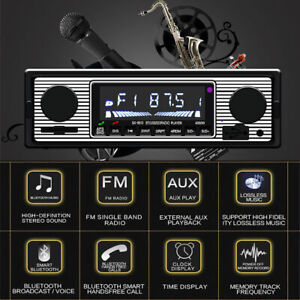 Car Stereo Radio Bluetooth In-dash Head  Player FM/MP3/AUX & Remot+ microphone