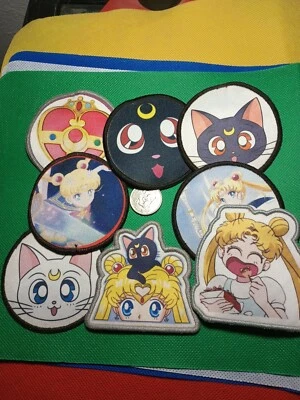lot of 8 patch sublimates SAILOR MOON 3 inches patch sew on anime inspired - Image 1 of 4