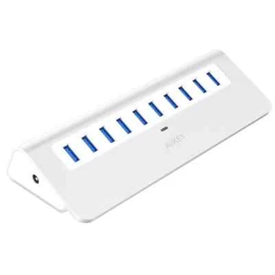 Aukey CB-H6 10-Port USB 3.0 Hub Aluminum Alloy w/ LED Indicator NEW - Image 1 of 4
