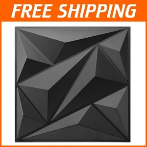 Trasforma il tuo spazio: Pannelli da parete diamantati 3D in PVC nero - 32 mq copertura ft. - Foto 1 di 11