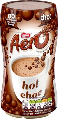 Aero Instant Low Fat Hot Chocolate No Artificial Flavours Vegetarian 288g Jar - Image 1 of 2