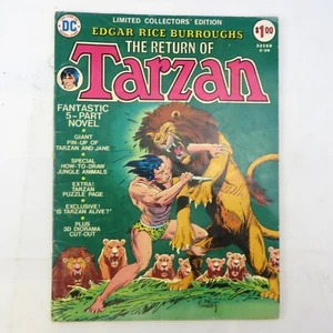 RETURN OF TARZAN TREASURY EDITION #C-29 10.25"x13.5" (DC, 1974) Joe Kubert - Imagen 1 de 3