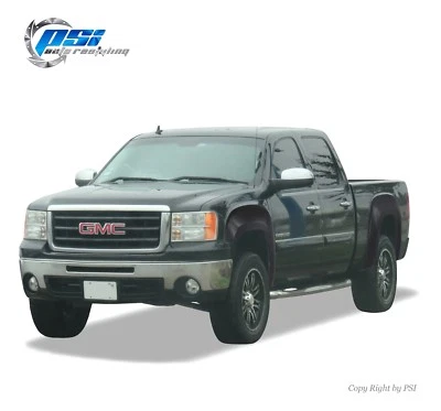 Black Paintable OE Style Fender Flares 07-13 GMC Sierra 1500 Short Bed 69.3 Only - Изображение 1 из 4
